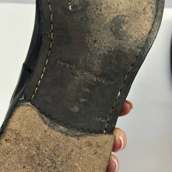 Dolce & Gabbana Black Leather Oxford Shoes